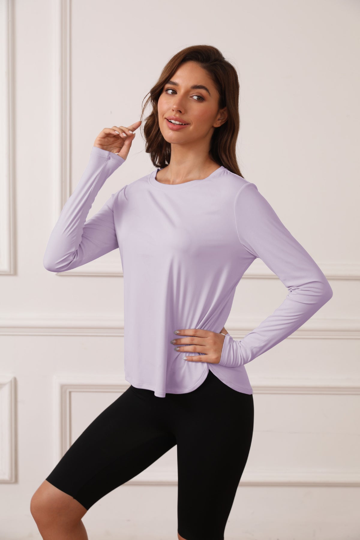 Crewneck Thumb Buckle Top