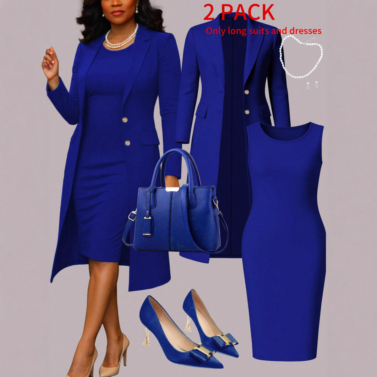 Women'S Suit Solid Color Set