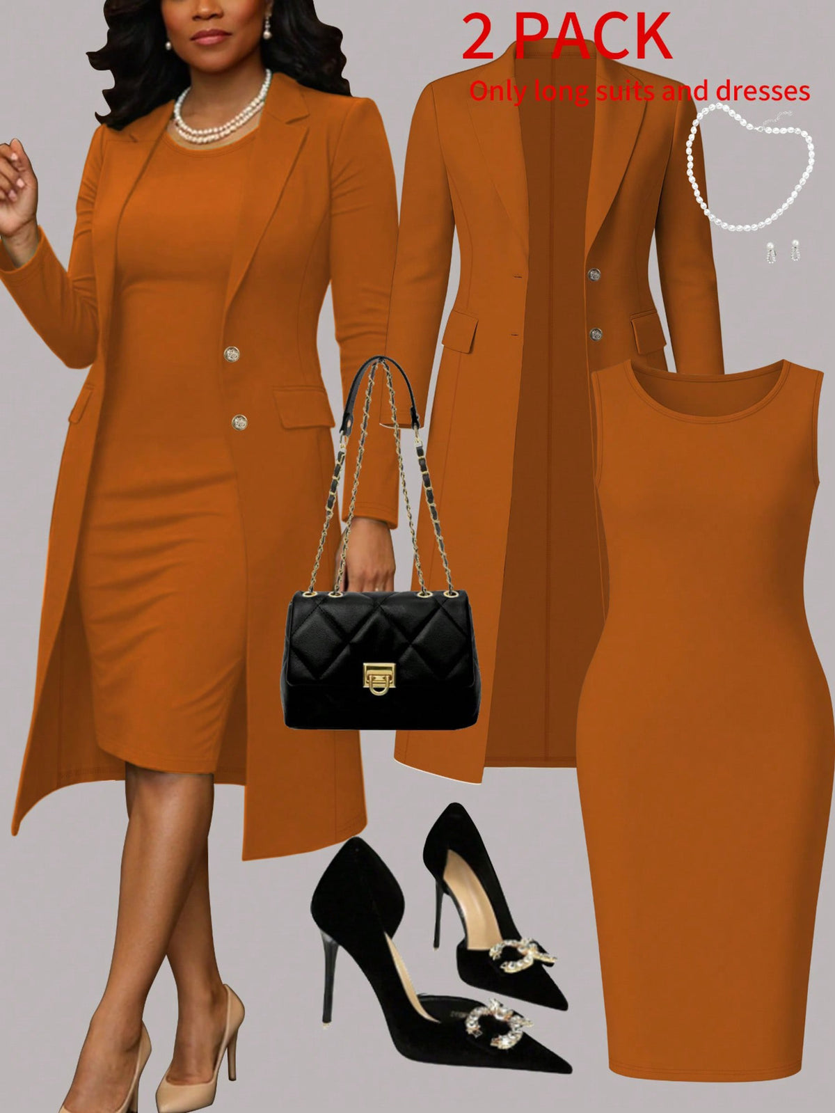 Women'S Suit Solid Color Set
