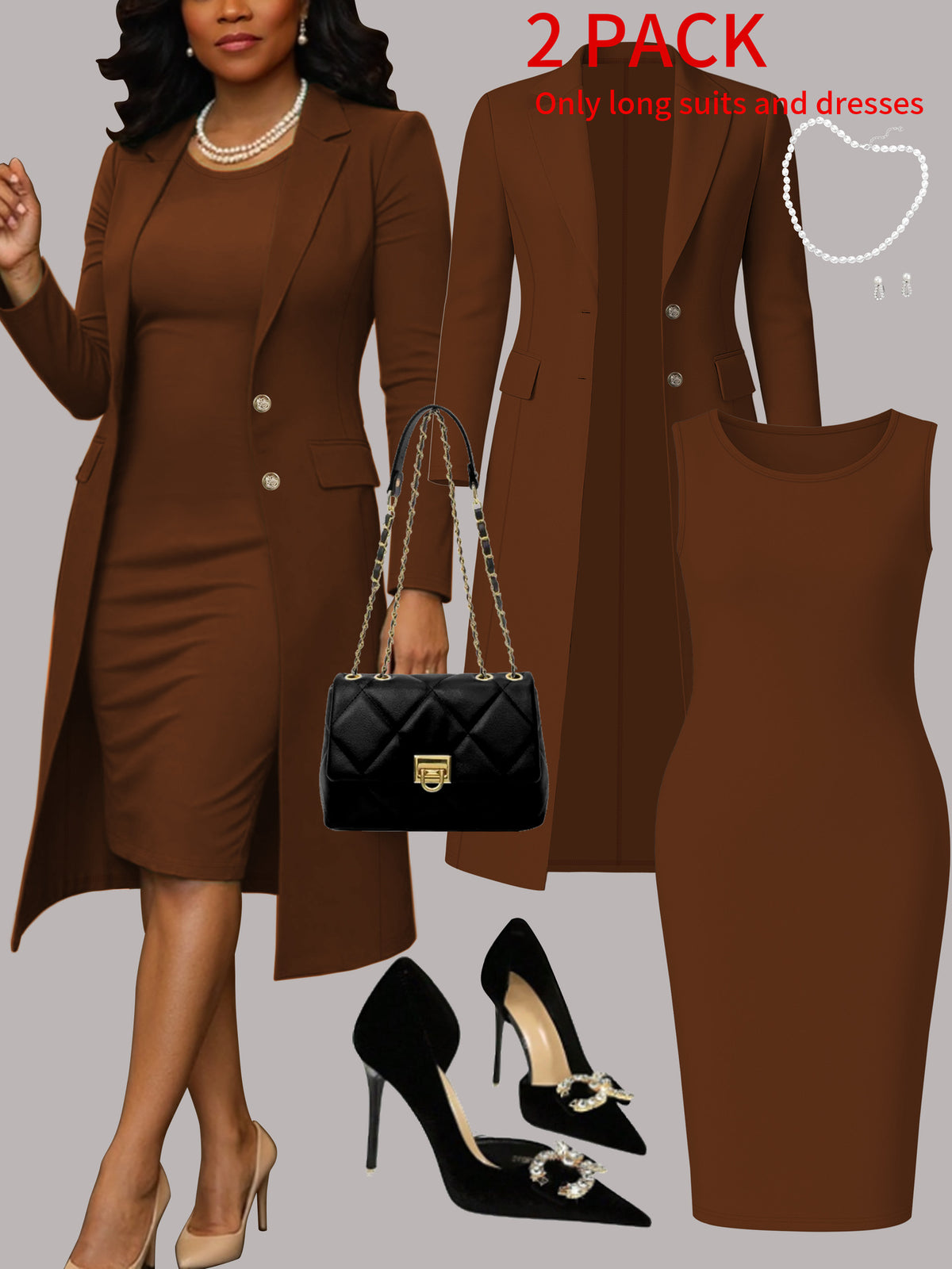 Women'S Suit Solid Color Set