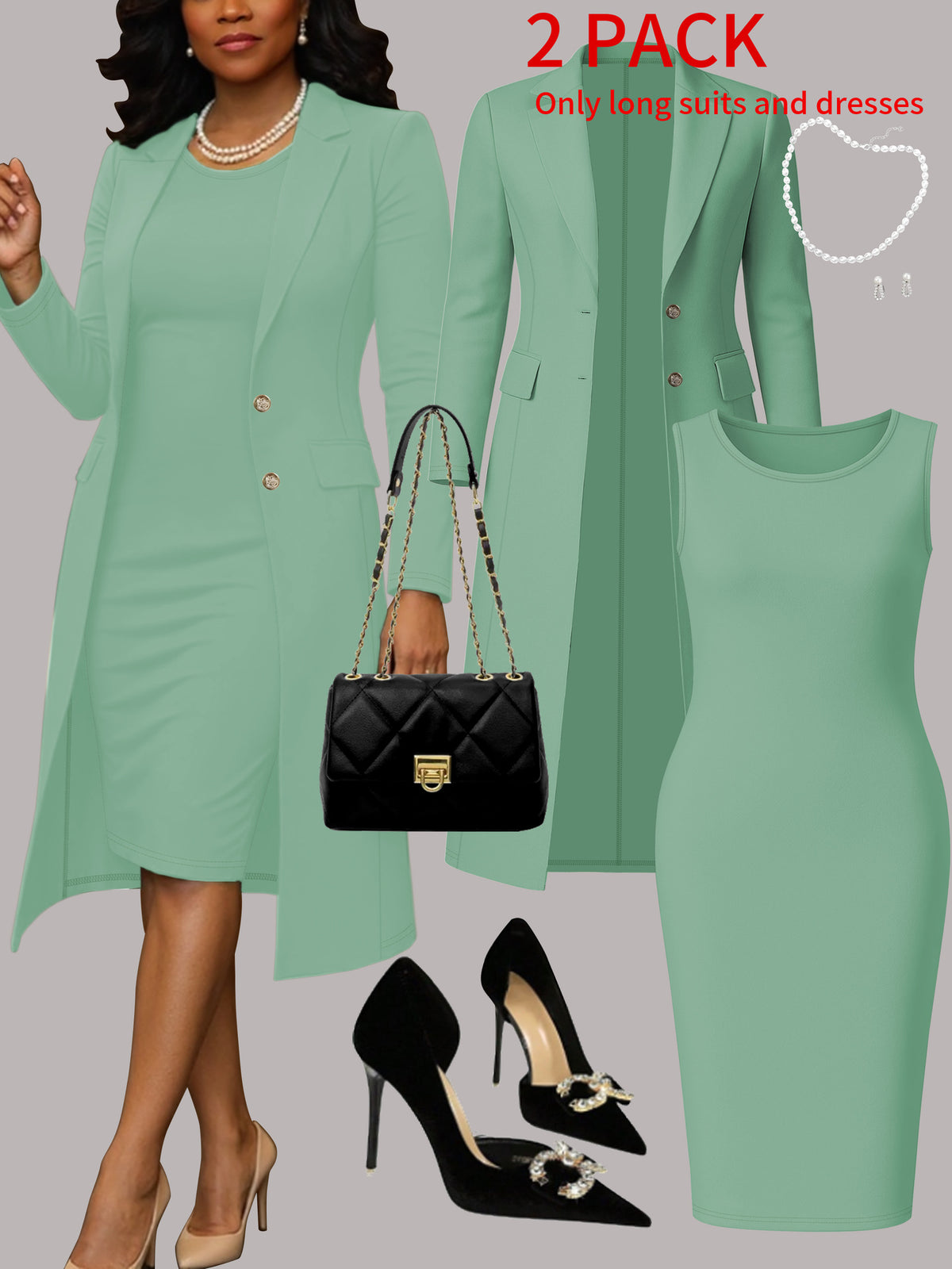 Women'S Suit Solid Color Set