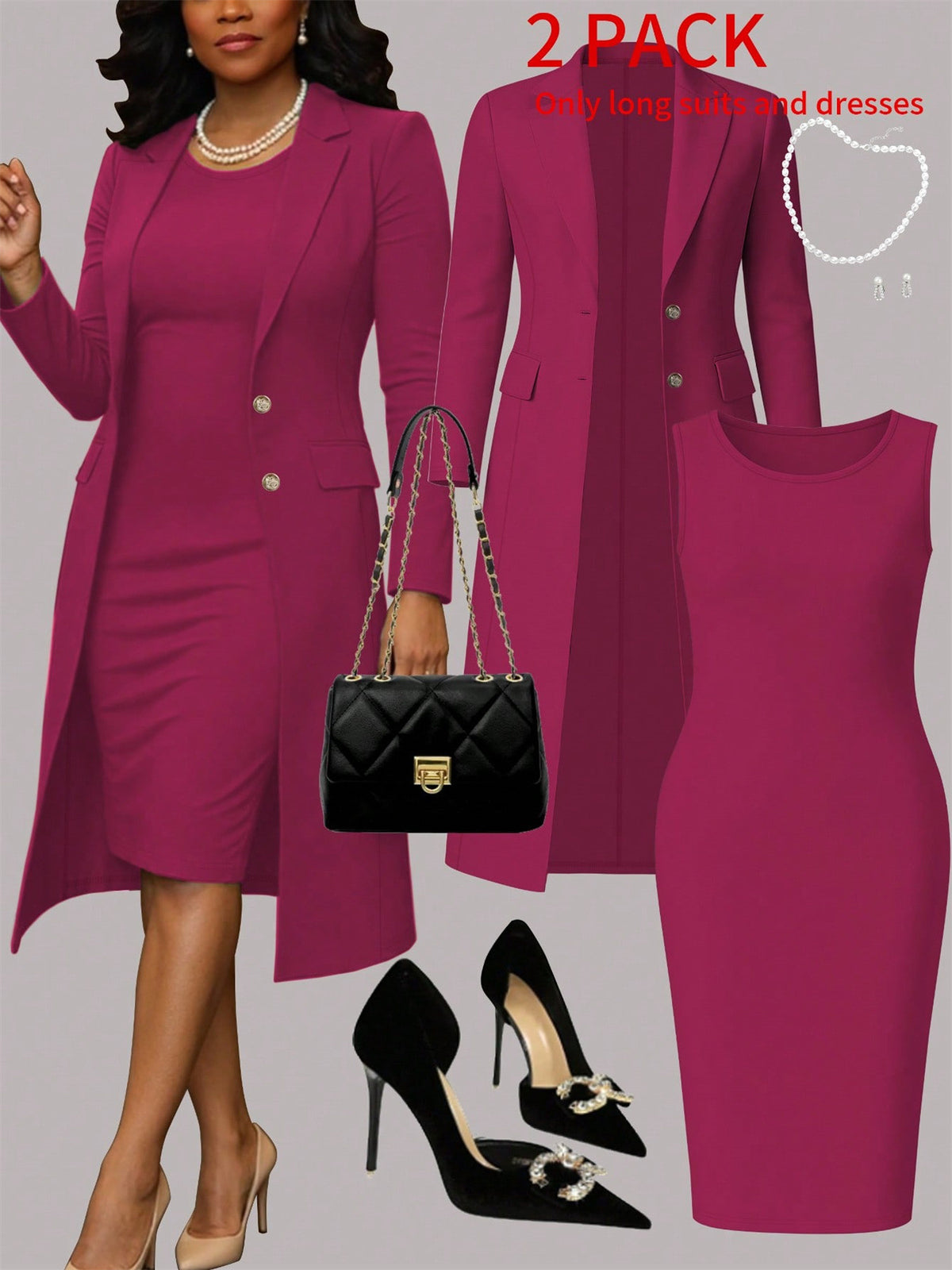 Women'S Suit Solid Color Set