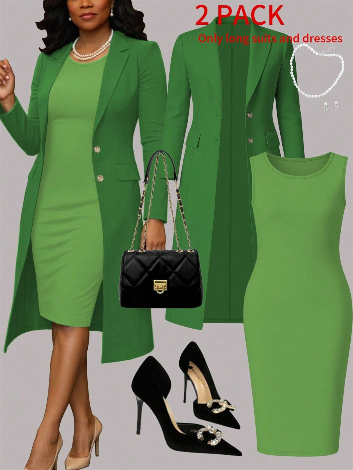 Women'S Suit Solid Color Set