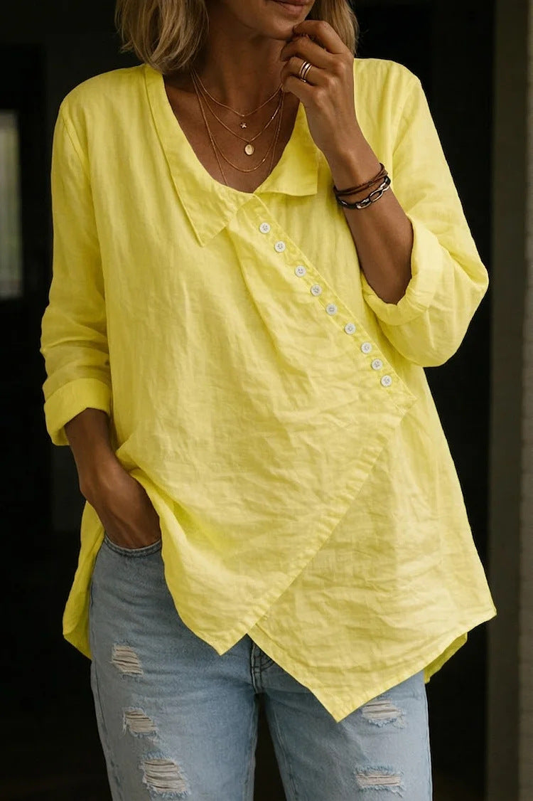 Loose Slimming Irregular Shirt