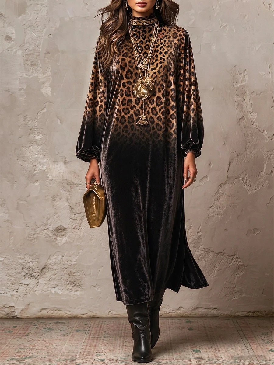 Printed Velvet Dress