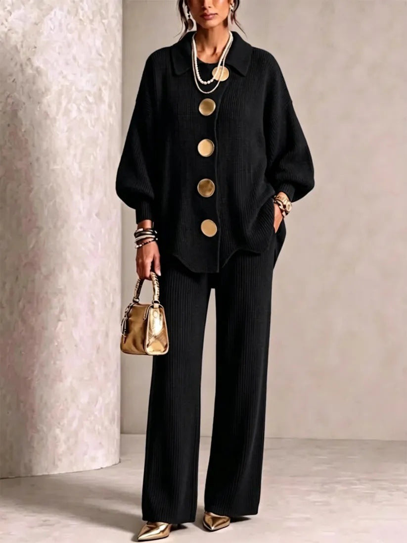 Women'S Two-Piece Corduroy Long-Sleeved Suit