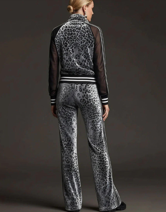 Women'S Animal Print Casual Suit