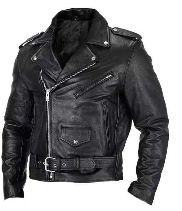 Slim-Fit Leather Men'S Jacket