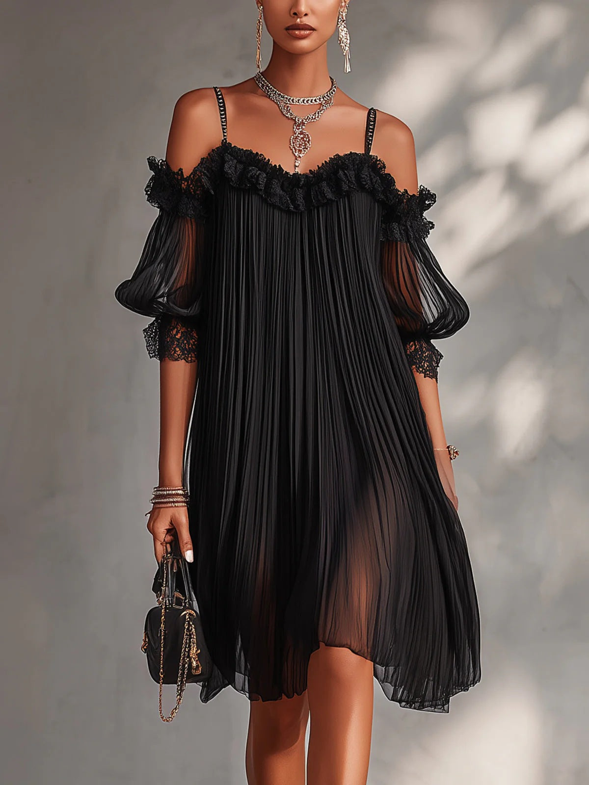 See-Through Lace Dress